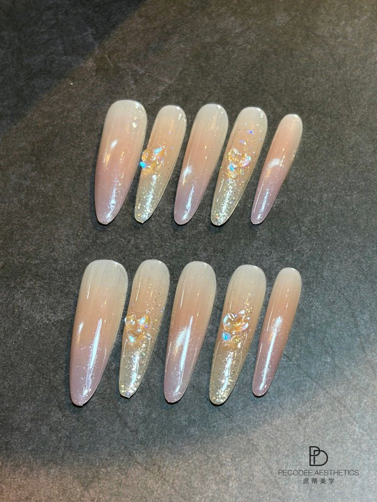Blush Quicksand press-on nails cover image