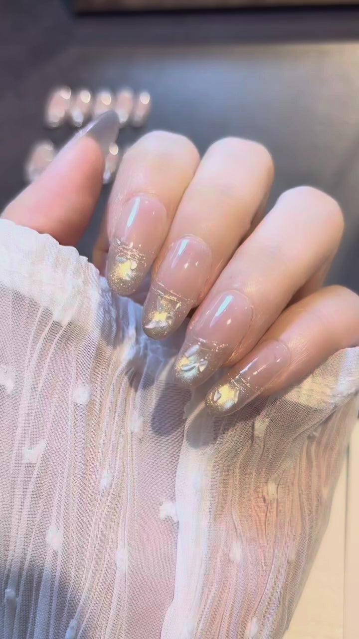 Gilded Mist press-on nails product video