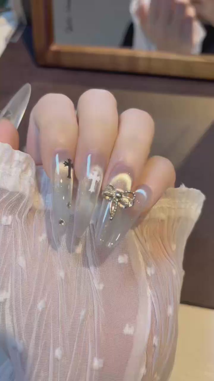 Smoky Cross Reverie press-on nails product video