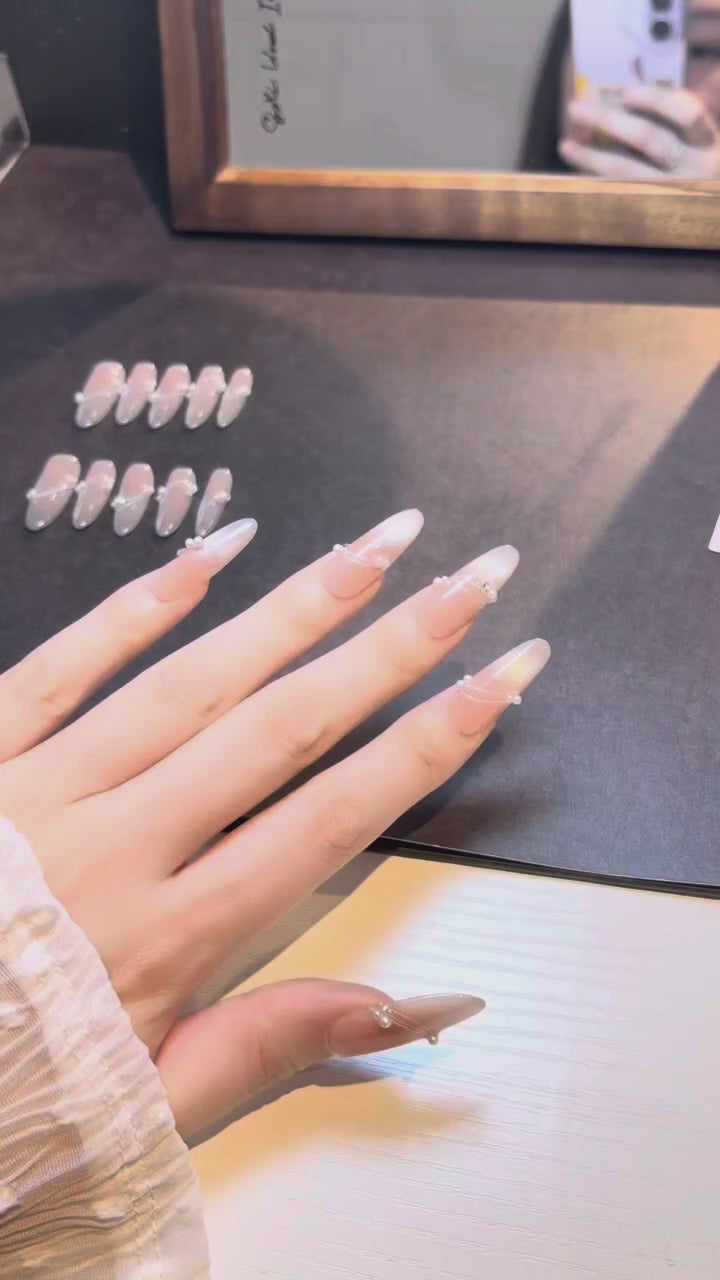 Silkline Pearls press-on nails product video