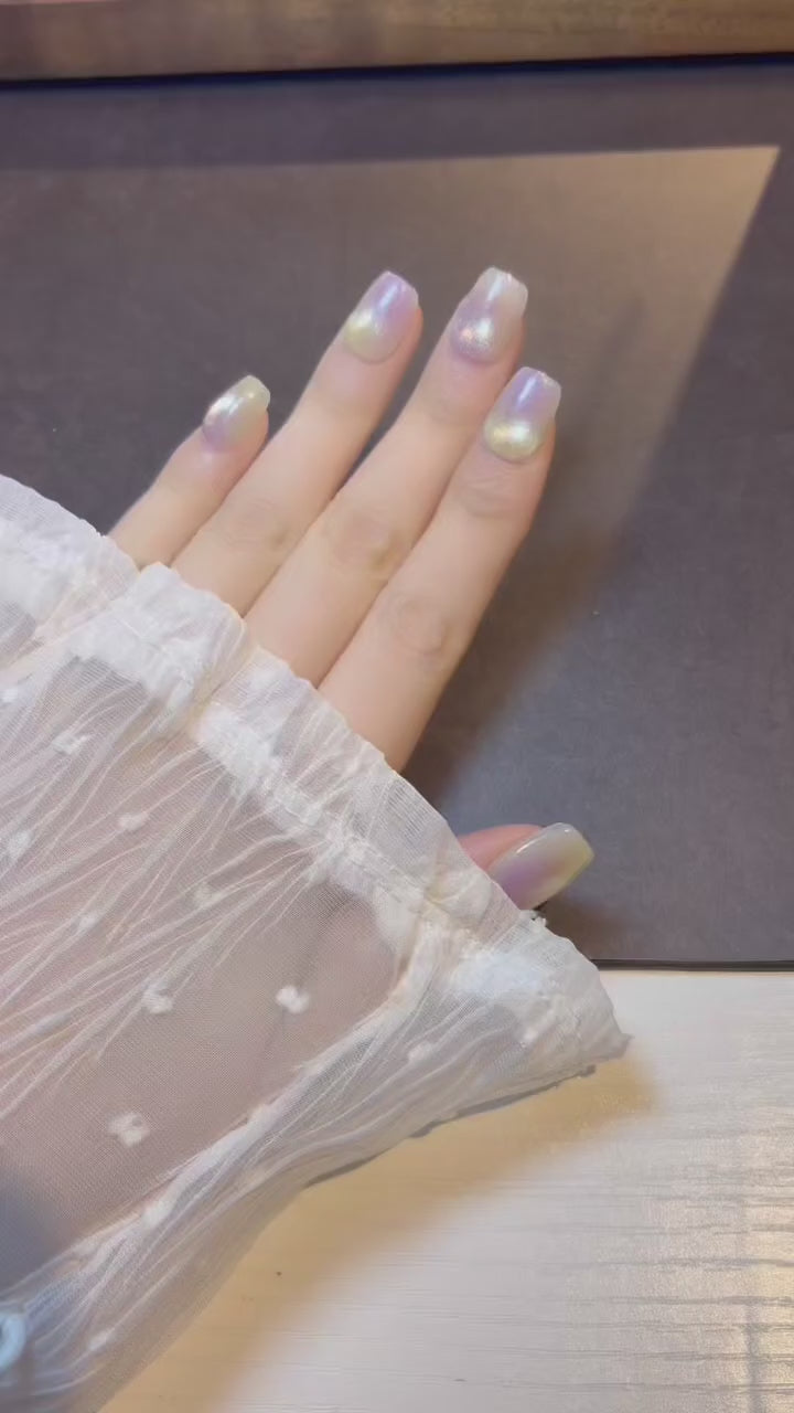 Honey Glass Glow press-on nails product video