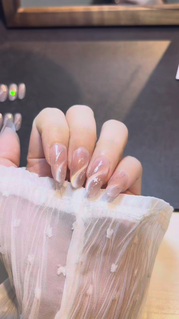 Startrail Glow press-on nails product video