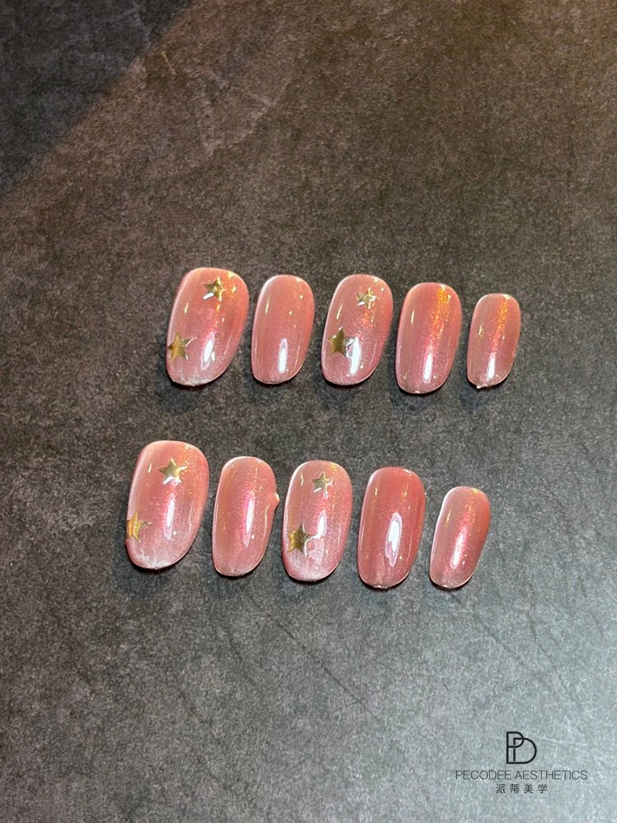Rose Stardust press-on nails cover image
